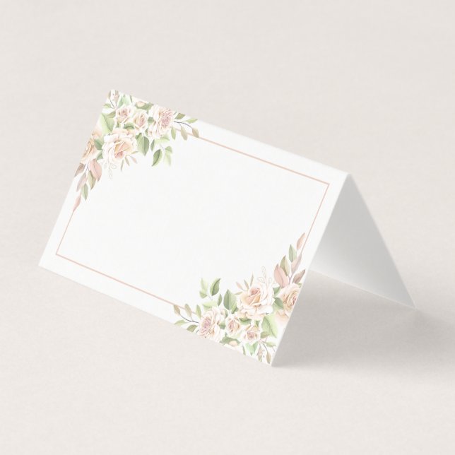 Elégant Rose aquarelle rose Mariage floral (Front)