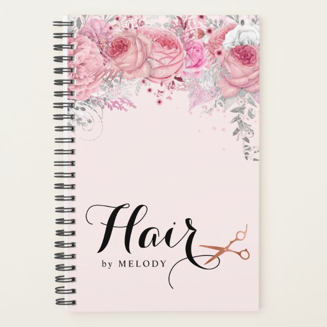 Elégant rose en cuivre ciseaux en or coiffeuse (Devant)