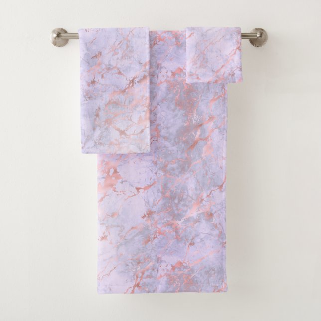 Élégant Rose en or Lavender Marbre (En situation)