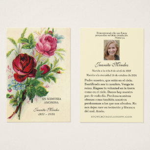 Elégant Rose espagnol Photo religieuse Carte de pr
