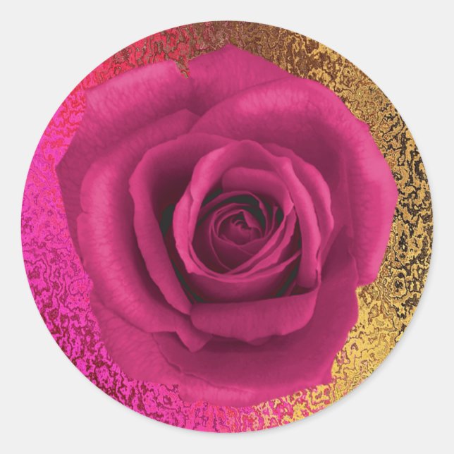 Élégant rose et or avec Sticker Rose (Devant)