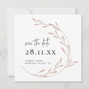 Elégant Rose Gold Enregistrer la carte Date