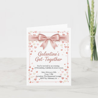 Elegant Rose Gold Galentine's Day Invitation Templ Einladung