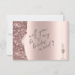 Elegant Rose Gold Glitter Script  Einladung