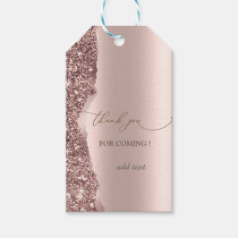 Elegant Rose Gold Glitter Script  Geschenkanhänger