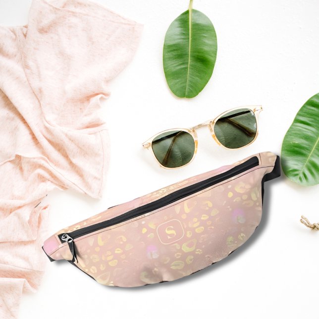 Élégant Rose Gold Lemon Chiffon Empreinte de léopa (Créateur téléchargé)