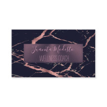 Élégant Rose Gold Marble Carte de visite