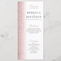Élégant Rose Gold Parties scintillant carte progra