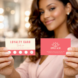 Elegant Rose & Ivory Beauty Loyalty & Rewards Card Treuekarte