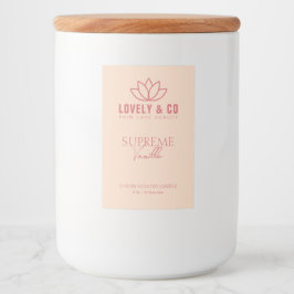 Elegant Rose & Ivory Candle Product Label  Lebensmitteletikett