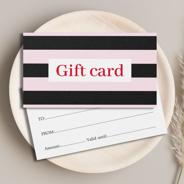 Élégant Rose moderne noir blanc rayures (Créateur téléchargé)