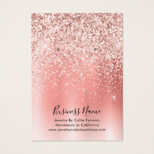 Elégant Rose Parties scintillant or Earring Carte