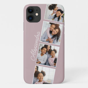 Élégant Rose Photo Collage Coque-Mate coque iphone