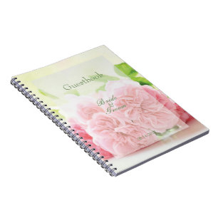 Elegant rose Rose d'été livre d'hôtes Mariage