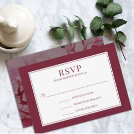 Elégant Rose rose romantique mariage carte RSVP