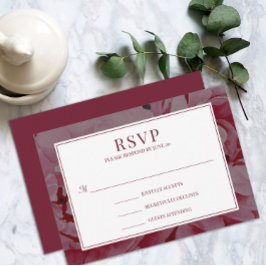 Elégant Rose rose romantique mariage carte RSVP