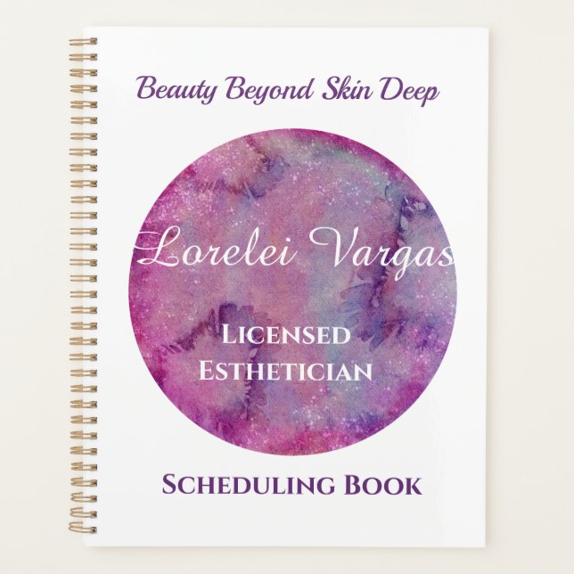 Elégant rose violet Aquarelle Esthétique (Devant)