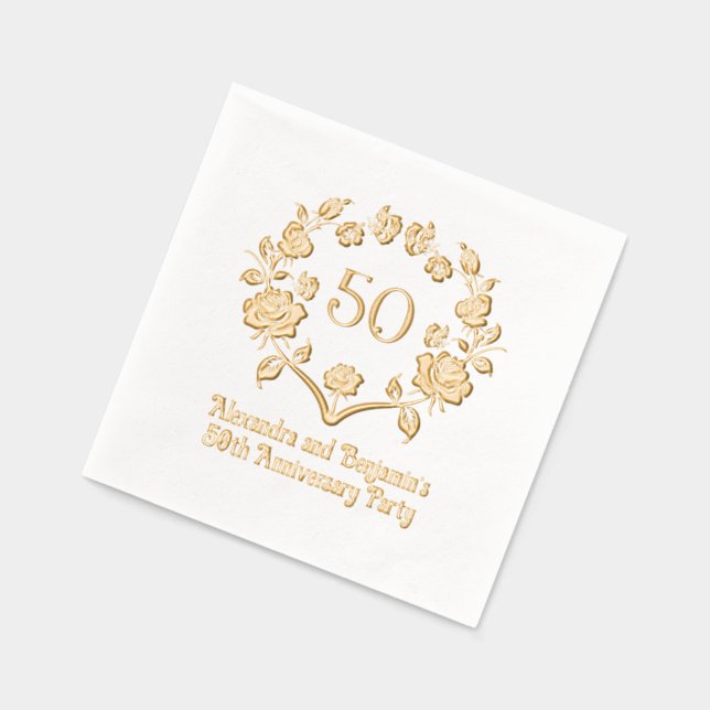 Élégant Rose Wreath Frame Anniversaire (Gauche)