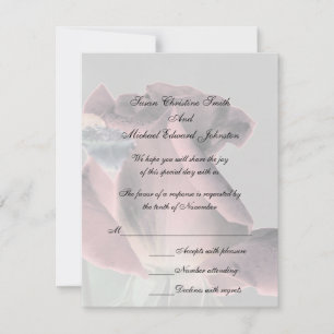 Elegant Rosenknospe Wedding RSVP Karte