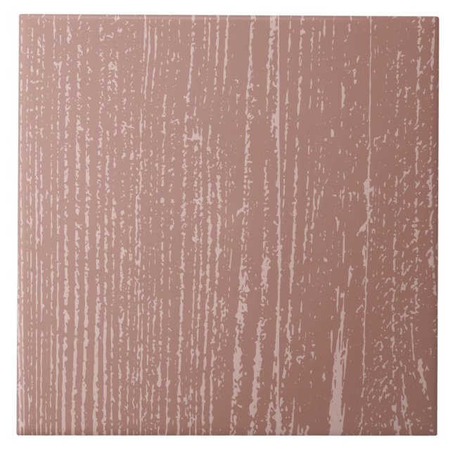Elegant Rosy Brown Wood Grain Fliese (Vorderseite)