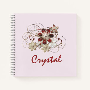 Elegant Rot und Grün Notizbuch