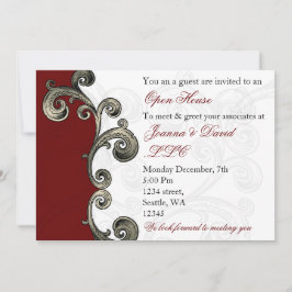 élégant rouge Fête d'entreprise Invitation