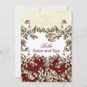élégant rouge florissant Business Thank You Cartes