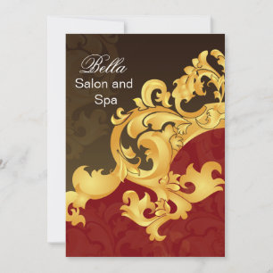élégant rouge florissant Business Thank You Cartes