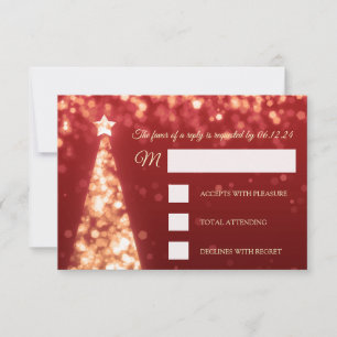 Elégant Rouge or Noel Mariage RSVP