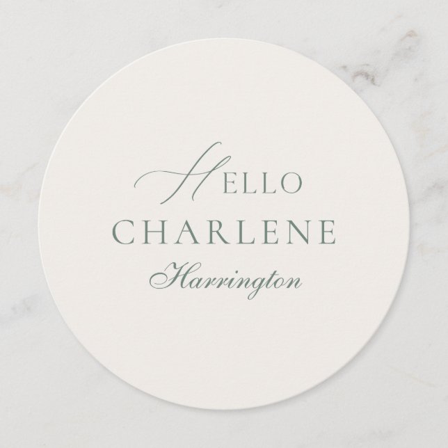 Elegant Round Ivory Wedding Menu  (Devant)