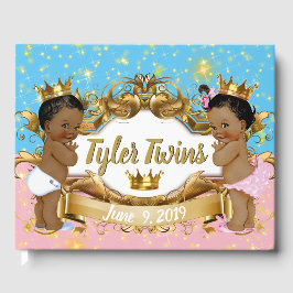 Elegant Royal African Gender Reveal Pink & Blue Gästebuch