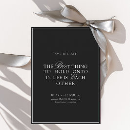 Elegant Royal Black & White Wedding  Save The Date