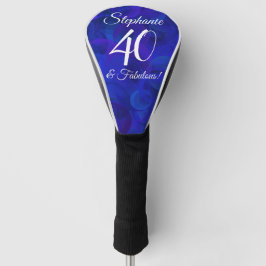 Elegant Royal Blue 40 und fabelhafte Geburtstagspa Golf Headcover