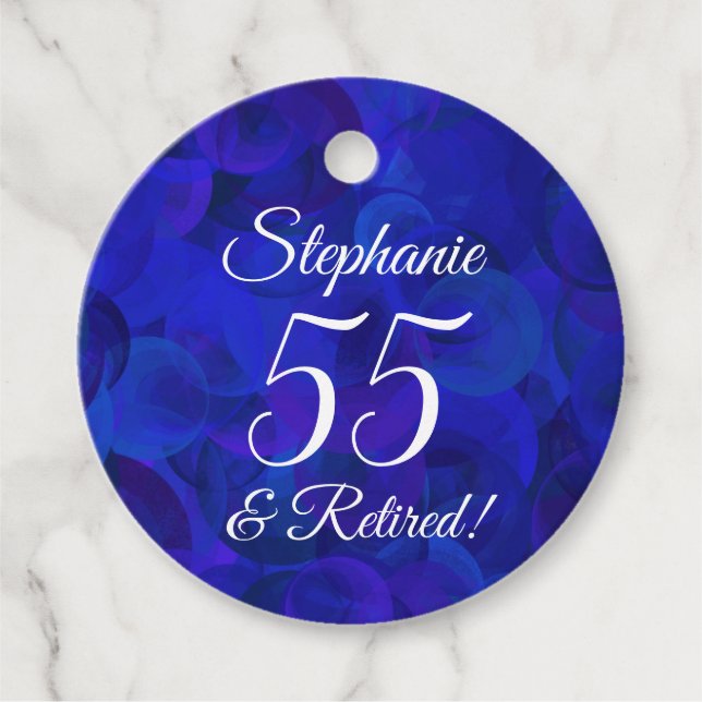 Elegant Royal Blue 55 und Rentabilisierung Geschenkanhänger (Vorderseite)