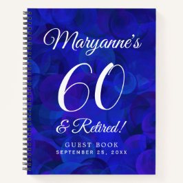 Elegant Royal Blue 60 & Remüde Rente Party Notizbuch