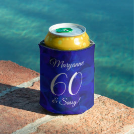 Elegant Royal Blue 60 und Sassy Birthday Party Dosenkühler