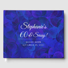 Elegant Royal Blue 60 und Sassy Birthday Party Gästebuch