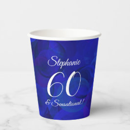 Elegant Royal Blue 60 und sensationeller Geburtsta Pappbecher