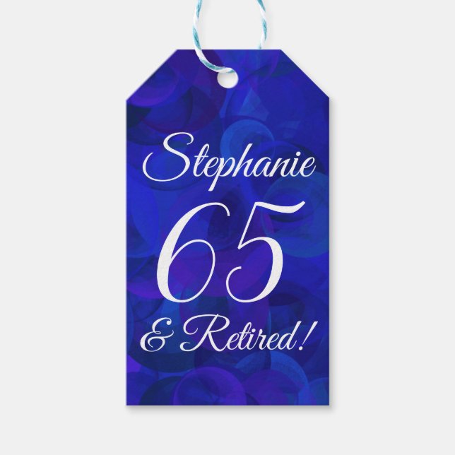 Elegant Royal Blue 65 und Rentabilisierung Geschenkanhänger (Vorderseite)