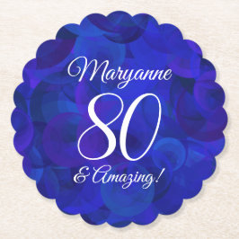 Elegant Royal Blue 80 und Phantastische Geburtstag Untersetzer