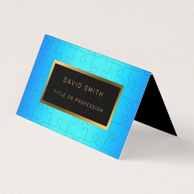 Elegant Royal Blue Metal Visitenkarten (Vorderseite)