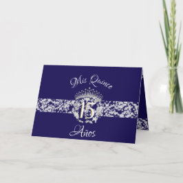 Elegant Royal Blue Princess Quinceanera Einladung