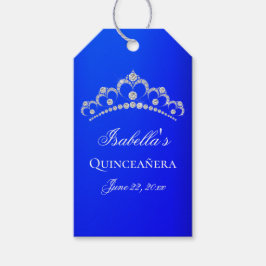 Elegant Royal Blue Quinceanera Geschenkanhänger