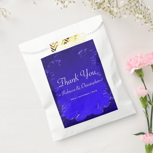 Elegant Royal Blue Wedding Vielen Dank Geschenktütchen (Versiegelt)