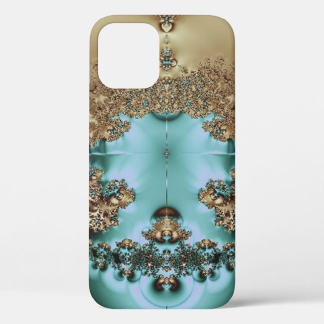 Elegant Royal Gold und Aqua Design Case-Mate iPhon Case-Mate iPhone Hülle (Rückseite)