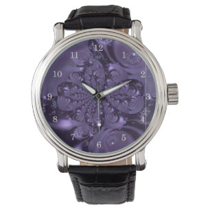 Elegant Royal Lila Liquid Sparkle Armbanduhr