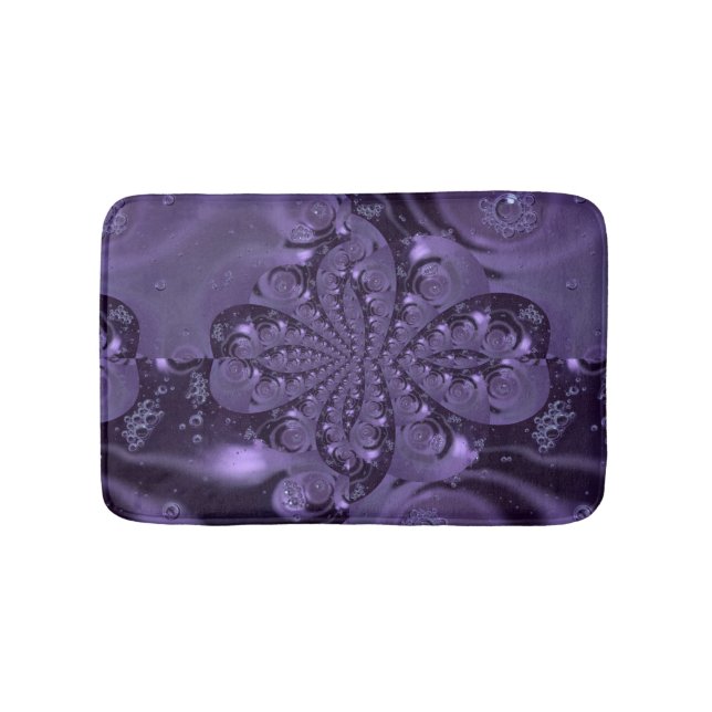 Elegant Royal Lila Liquid Sparkle Badematte (Vorderseite)