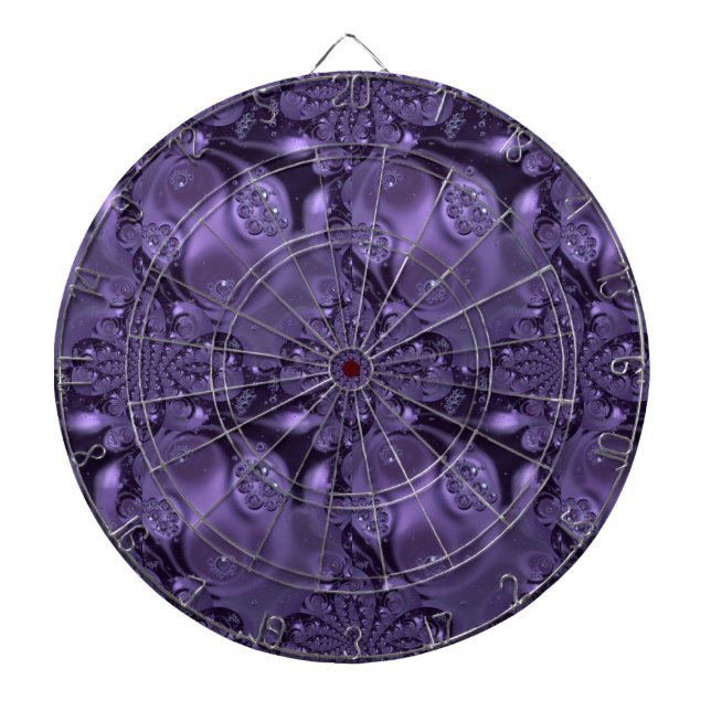 Elegant Royal Lila Liquid Sparkle Dartscheibe (vorne)