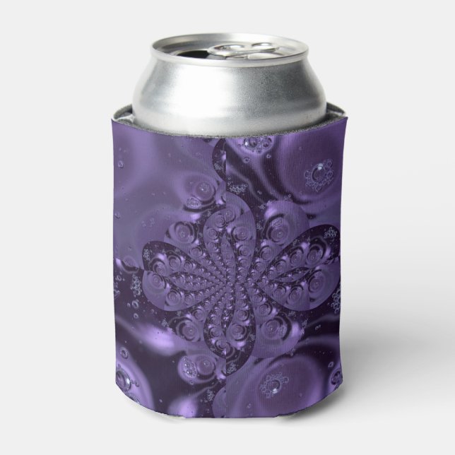 Elegant Royal Lila Liquid Sparkle Dosenkühler (Kanne Vorderseite)
