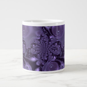 Elegant Royal Lila Liquid Sparkle Jumbo-Tasse
